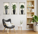 3D Green Pot Plants Wall Decals, Tropical Potted Wall Stickers, Creative Vinyl Peel and Stick Removable Wall Art Decor for Bedroom Living Room Kitchen(3D Green Plants 02) by TinyTreasures Baby Boutique