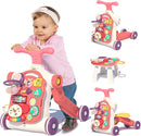 QDRAGON 5 in 1 Walker for Baby Girl, Baby Push Walkers, Assemble as Scooter/Motorbike/Activity Center/Detachable Panel, Walking Toys for Infants 6-12 Months, Red by TinyTreasures Baby Boutique