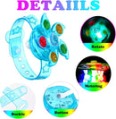 50 PCS LED Spinner Bracelets Light Up Party Favors For Kids 4-8-12, Glow Bracelet Glow in The Dark Party Supplies Light Up Toys, Classroom Kids Prizes Goodie Bag Stuffers, Easter Egg Fillers Gift (50) by TinyTreasures Baby Boutique