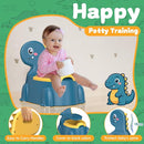 Potty Training Toilet Toddler Potty Chair Kids Boys Girls Dinosaur Animal Comfortable Potties Training Seat for Childrens Ages 1-3 Portable Baby Toilets with Lid Back Easy to Clean Potty Trainer,Blue by TinyTreasures Baby Boutique