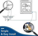Dishwasher Installation Kit - 10 FT Stainless Steel Braided Dishwasher Hose kit,Food Grade PEX Inner Tube Water Line with 3/8"x 3/8"x 3/8" Tee Stop Valve,3/8"x 3/8"MIP Elbow,3/8"x 3/4"FHT Elbow by CozyNest Decor