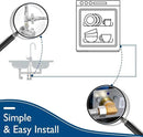 Dishwasher Installation Kit - 15 FT Stainless Steel Braided Dishwasher Hose kit,Food Grade PEX Inner Tube Dishwasher Water Line with 3/8"x3/8"x3/8" Tee Stop Valve,3/8"x3/8"MIP Elbow,3/8"x3/4"FHT Elbow by CozyNest Decor