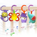 Baby Toys, Cartoon Animal Hanging Rattle Toys, Handbells Baby Rattles, Baby Bed Crib Car Seat Travel Stroller Toys for Infant, Best Birthday Gift for Newborn, 4 Pack by TinyTreasures Baby Boutique