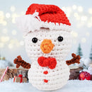 Christmas Snowman Crochet Kit for Beginners, Crochet Starter Kit for Kids Adults, Learn to Crochet w/Step-by-Step Video Tutorials, Pre-Started Yarn, Hook, DIY Amigurumi Craft Gifts for Christmas Décor by TinyTreasures Baby Boutique