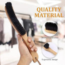 TAKAVU Clothes Brush Hat Brush, Black Boar Bristle Lint Brush with Large Beech Wood Handle - Perfect for Pet Hair, Suits, Velvet, Cashmere, Wool, Suede, Shoe - Effective Lint Remover by CozyNest Decor