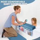 beiens Bath Kneeler and Elbow Rest Pad Set - 1.5'' Comfortable Thick Baby Bath Kneeler Pads, Quick Dry Soft Kneeling Pad for Baby Bath Time, Non-Slip Knee& Arm Support Bathtub Mat with Toys Organizer by TinyTreasures Baby Boutique