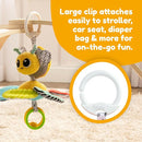 Lamaze Clip On Car Seat and Stroller Toy - Buzzy The Bee - Crinkle Car Seat and Stroller Toys - Sensory Travel Toys for Babies - Infant Toys Ages 0 Months and Up by TinyTreasures Baby Boutique