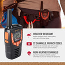 Cobra ACXT390 Walkie Talkies - Rechargeable, Lightweight, 22 Channels, 25-Mile Range Two-Way Radios with VOX (2-Pack) by TinyTreasures Baby Boutique