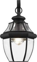 Livex Lighting 2151-04 Monterey 1 Light Outdoor Black Finish Solid Brass Wall Lantern with Clear Beveled Glass, 13" x 8.5" x 8.25" by GreenHaven Gardens
