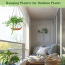 Hanging Planters for Outdoor Indoor Plants, 2 Pack 12 Inch Hanging Basket Plants Outdoor, Self Watering Hanging Planter with Plant Hanger for Garden Home Decoration (White) by CozyNest Decor