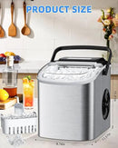 Ice Maker Machine Countertop 26lbs/24H, Portable Quiet Ice Makers Cubes in 9PCS/7Min, Self Cleaning, Ice Maker with Scoop for Kitchen, Home, Party by CozyNest Decor