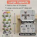 Vertical Planter 6 Tier Stackable Planters Garden Planters Strawberry Herb Flower and Vegetable Planter Indoor Outdoor Gardening Pots with Removable Wheels and Tools 2-Pack by GreenHaven Gardens