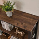 BON AUGURE Rustic Entryway Table, Farmhouse Hallway Table, Console Tables for Entryway, 3 Tier Sofa Tables for Living Room, Industrial Entry Table (47 Inch, Rustic Oak) by CozyNest Decor