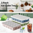 Silicone Ice Cube Tray 3 Pack, HANCELANT Ice Cube Mold, Ice Trays for Freezer with Lid for Whiskey, Baby Food, BPA Free, Easy Release by TinyTreasures Baby Boutique