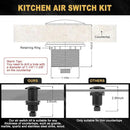 Garbage Disposal Air Switch Kit, Garbage Disposal Button, Sink Top Waste Disposer On/Off Switch, Matte Black (Stainless Steel Cover), UL Listed Air Switch Compatible with All Garbage Disposals by CozyNest Decor