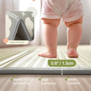 Extra Large Foldable Play Mat, Reversible Baby Play Mat with Edge Reinforcement, Non-Toxic & Waterproof Baby Mat for Floor, Foam Playmat with Travel Bag, Rainbow, Cloud & Moon, 79"x71" by TinyTreasures Baby Boutique
