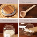 2 PCS Large Glass Jar with Airtight Lid, Glass Food Storage Jars for Tea,Spice,Cereal, Egg,Flour,Coffee and More(98 FL OZ/2800 ml) by CozyNest Decor