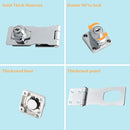 Alise Keyed Hasp Lock,4 Inch Safety Packlock Clasp Hasp Lock Latch with Lock,Door Hinge Lock with Keys Keyed Locking Hasp for Cabinets Closets Doors,Chrome by TinyTreasures Baby Boutique