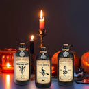 Uiifan 31 Pcs Halloween Potion Bottles Set Including Glass Apothecary Bottles with Cork Stickers and Pendants Halloween Decorations Indoor Party Supplies(Black,16 oz) by CozyNest Decor