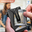 BULLIANT Men Wallet,Money Clip Wallet Slim For Gift Men 9Cards-Metal Credit Card Case in Magnetic Leather Flip by TinyTreasures Baby Boutique