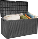 80 Gallon Plus Outdoor Storage Box Waterproof Lockable Resin Deck Box Large, Patio Storage Bin for Pool Accessories Cushion Furniture, Garden Tools, UV-Resistant Outside Delivery Black by CozyNest Decor
