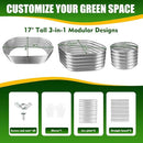 17" Tall Elevated Oval Metal Raised Garden Bed - 4ft x 2ft in Size and 0.8MM Thick Durable Planter Bed/Box for Vegetables Flowers Succulent at Patio/Garden Outdoor (Silver, 4X2X1.4 FT) by GreenHaven Gardens