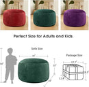 Bean Bag Chairs for Adults - Memory Foam Furniture BeanBag Chair - Kids/Teens Sofa with Soft Micro Fiber Cover - Round Fluffy Couch for Living Room Bedroom College Dorm - 4 ft, Green by CozyNest Decor