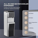 ICEPURE Multi-Function WiFi Water Cooler with Bullet and Crushed/Chewable Ice Maker, 5 Gallon Bottle Bottom Loading, Hot Cold Water Dispenser Built-in Ice Machine Combo, 35lbs/24H, Stainless Steel by CozyNest Decor