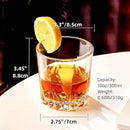 Whiskey Glasses Set of 4,Lead-Free Crystal Old Fashioned Glass,Scotch Glass Tumblers for Drinking Bourbon,Cognac,Irish Whisky,Whisky Glass Gift Set for Men,Dad,Brother-10oz by CozyNest Decor