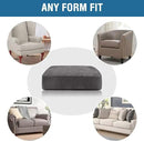 H.VERSAILTEX Velvet Stretch Couch Cushion Cover Plush Cushion Slipcover for Chair Loveseat Sofa Cushion Furniture Protector Seat Cushion Sofa Cover (2 Piece Medium Sofa Cushion Covers, Grey) by CozyNest Decor