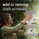 Farmstand Starter Kit + 30 Seedling Credits | Family Hydroponic Growing System Kit | Self-Watering Outdoor Vertical Garden Planter Tower | 5ft 5in | Made in USA by GreenHaven Gardens