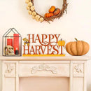 COCHIE Metal Happy Harvest Sign, Orange Fall Decorations for Home, Office, Shelf, Mantel, Indoor, Autumn Pumpkin Decoration, Hello Fall Leave Decor (Harvest) by CozyNest Decor