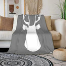 HGOD DESIGNS Deer Flannel Fleece Bed Blanket 40 x 50 inch Woodland Deer Head Throw Blanket Lightweight Cozy Plush Blanket for Bedroom Living Rooms Sofa Couch by CozyNest Decor