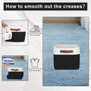 Storage Bins Large Fabric Storage Baskets for Shelves 3 Pack, Decorative Linen Closet Baskets with Handles for Organizing, Shelf, Clothes, Home, Office, 15x11x9.5Inches (Black&White) by CozyNest Decor