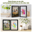 Family Handprint Kit, DIY Baby Hand and Footprint Handmade Keepsake Wooden Frame, Family Gifts with 5 Non-Toxic Baby-Safe Paint, Ideas Gift for New Parents, Grandparents, Father's Day, Mother's Day by TinyTreasures Baby Boutique