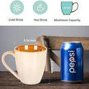 vicrays Coffee Mug Set, 12 Ounce, Set of 6, Ceramic Mug for Men, Women, Unique Glazed Mugs with Handle for Coffee, Tea, Milk, Cocoa, Cereal(Beige) by CozyNest Decor