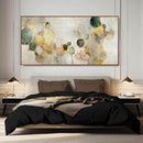 YJYart Circle Canvas Wall Decor Green and Gold Wall Art Posters Abstract Wall Decorations 36"x70" Home Decor for Bedroom Living Room by CozyNest Decor