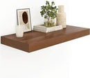 Heimlove 12" Deep Floating Shelves for Wall, 24 Inch Wall Shelf Bathroom Shelves Set of 1, Wall Mounted Shelves for Books Living Room Laundry Room Bedroom Kitchen Home Office, Walnut by CozyNest Decor