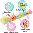 LIGHTDESIRE Baby Toys Musical Caterpillar,Infant Toys Stuffed Animal Toys with Ruler Design and Ring Bell,Baby Teething Toys for Tummy Time Newborn Boys Girls 0 3 6 12 Months(Yellow) by TinyTreasures Baby Boutique
