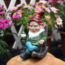 OwMell Drinking Wine Garden Gnome Statue Decoration 7.3" Figurine Ornament for Indoor Outdoor Home Patio Yard Lawn - Wine by CozyNest Decor