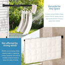 Clothes Drying Rack Wall Mounted,Space Saving Wall Drying Rack,Retractable Collapsible Tri-Fold,for Bathroom,Balcony,Outdoor lndoor with Laundry,Black by TinyTreasures Baby Boutique