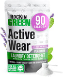 Rockin' Green Laundry Detergent, Plant based, All Natural Laundry Detergent Powder, Vegan and Biodegradable Odor Fighter, Safe for Sensitive Skin (Active Wear 90 Loads - Lavender Mint) by TinyTreasures Baby Boutique