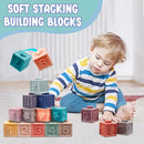 Montessori Toys for Babies 6-12 Months, Soft Baby Blocks Toys Set, 3 in 1 Infant Stacking Building Blocks, Teething Toys Sensory Balls Educational Learning Toys for Toddlers 3-6-9-11 Months Boys Girls by TinyTreasures Baby Boutique