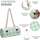 Picnic Blanket, 80''x80'' Waterproof Outdoor Blankets, Picnic Mat Washable for Beach, Picnic Blankets for Camping on Grass with Shoulder Strap - Green & White by TinyTreasures Baby Boutique