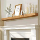 60x7x3 Fireplace Mantel - Solid Rustic Wood - Wall Mounted Floating Shelf with Invisible Heavy Duty Steel Bracket (Natural Wood) by CozyNest Decor