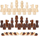 3-in-1 Wooden Chess, Backgammon Set and Checkers Set- 12 Inch Portable Board Game for Kids and Adults, Classic Strategy Game with Durable Chess Pieces Perfect for Travel Family Game Educational Games by TinyTreasures Baby Boutique