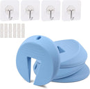 Door Pinch Guard and Door Slam Stopper, Durable Silicone Door Finger Pinch Guard, Prevents Finger Pinch Injuries, Slamming Doors, Door Safety for Kids, 4 Packs Blue Upgraded. by TinyTreasures Baby Boutique