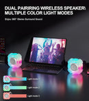 comiso Shower Bluetooth Speaker, Waterproof Bluetooth Speakers IPX7, Floating Portable Wireless Speaker with LED Light, Loud HD Sound and Bass for Travel Beach Shower, Ideal Gifts for Men and Women by TinyTreasures Baby Boutique