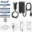 Garbage Disposal Air Switch Kit -Professional- Dual Outlet, Sink Top Waste Disposer On/Off, Garbage Disposal Button, UL Listed by CozyNest Decor