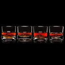 American Peaks Heavy Crystal Whiskey Glasses Gift Set of 4, Thick Freezable Bourbon Glass 1lb Each, Premium Whiskey Gifts for Men, Frozen Crystal Chills Cocktails, 10 oz by CozyNest Decor